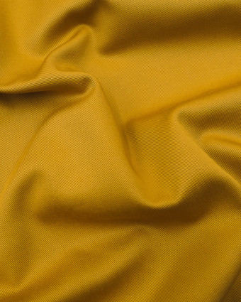 Tissu sergé coton léger jaune moutarde Octave