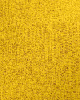 Gaze de coton texturée jaune  -  Mercerine