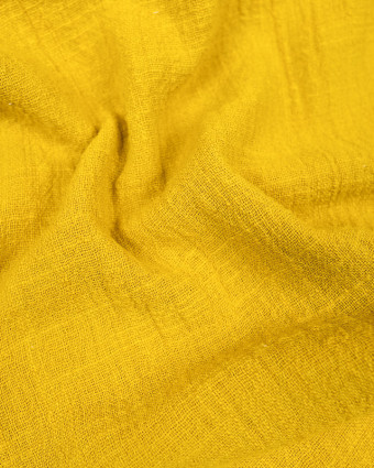 Gaze de coton texturée jaune