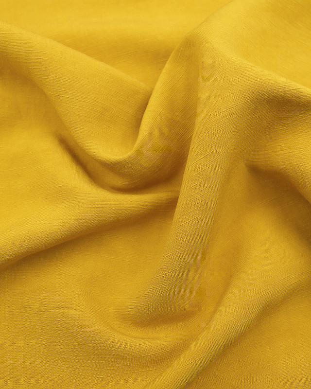 Viscose Lin Jaune moutarde - Mercerine