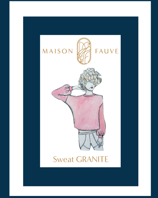 Granite -Patron sweat- Maison Fauve - Mercerine