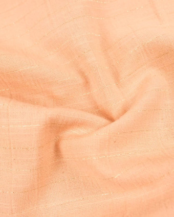 Coton Sari texturé  rose rayé lurex or Kate