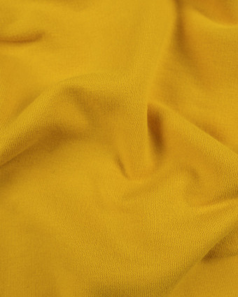 Jersey molleton Jaune- sweat fin bio