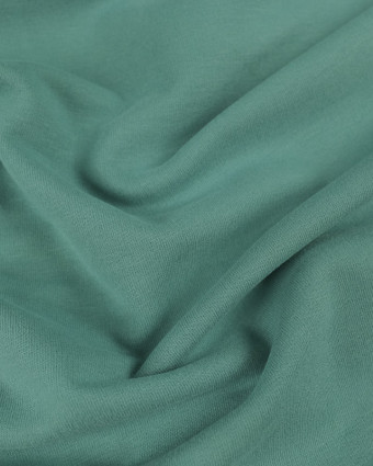 Jersey molleton doux bleu vert - Sweat fin Bio Oekotex