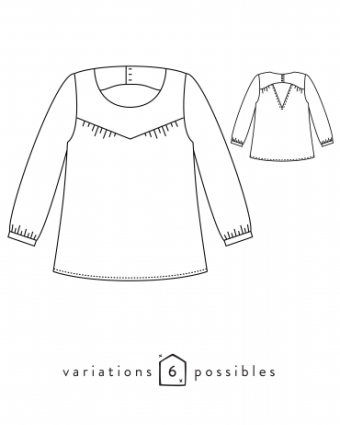 ARTESANE- Patron de couture - blouse et robe - Atelier Scammit - Mercerine