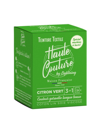 Teinture textile citron vert Haute couture