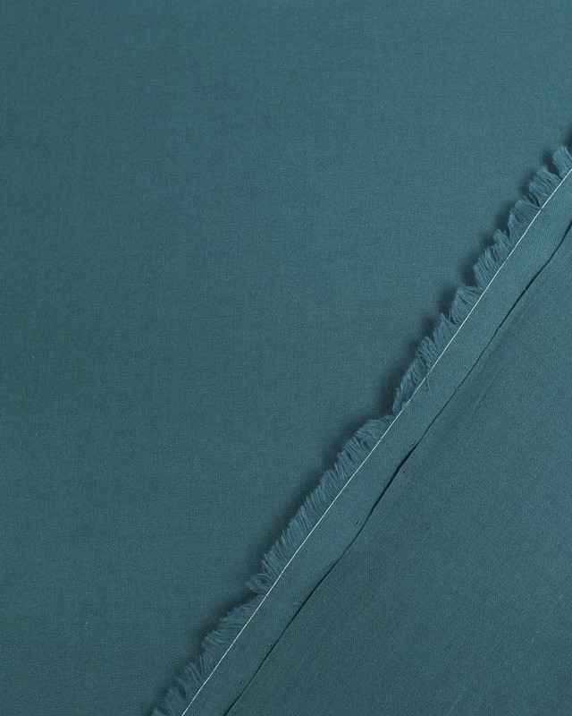 Voile de coton bio bleu océan profond Leanne  - 100% coton - Mercerine