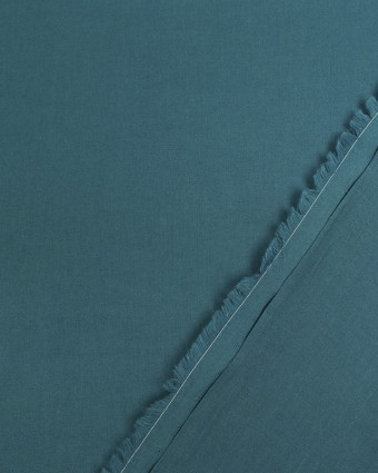 Voile de coton bio bleu océan profond Leanne  - 100% coton - Mercerine
