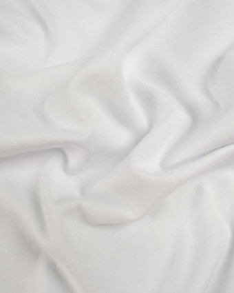 Jersey bambou coton blanc - par 10cm -  Mercerine