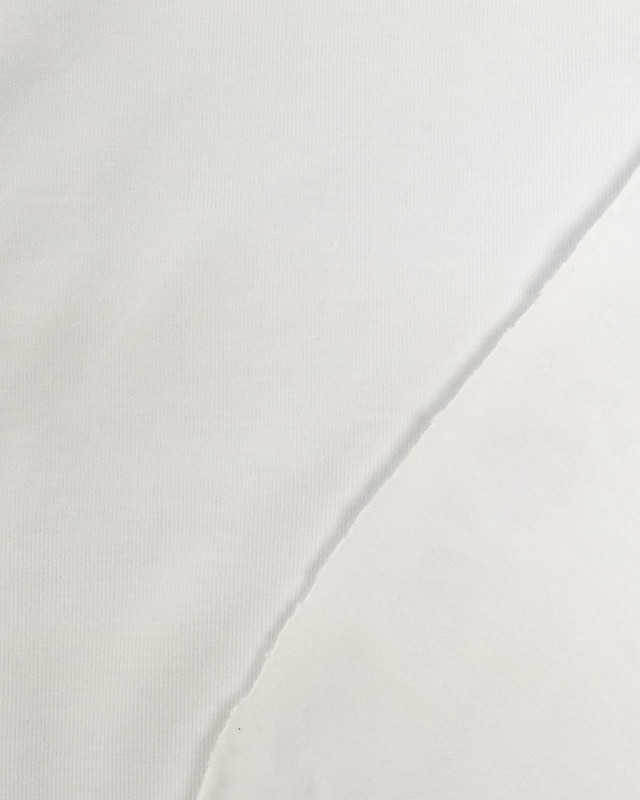 Jersey bambou coton blanc - Tissu au mètre - Mercerine