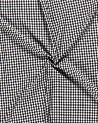  Tissu Carreau blanc et noir - 10cm -  Mercerine
