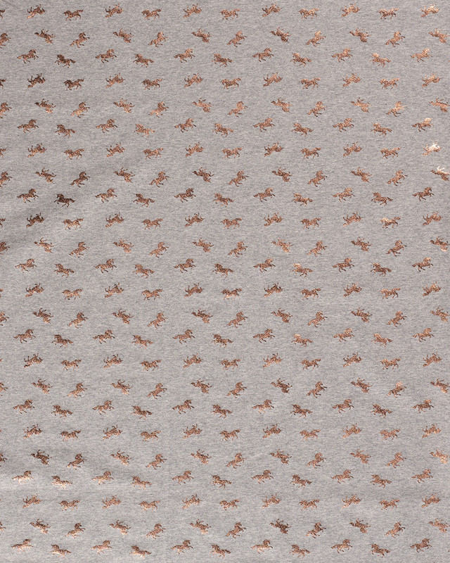 Tissu enfant : Jersey Licorne Pailleté gris - Mercerine