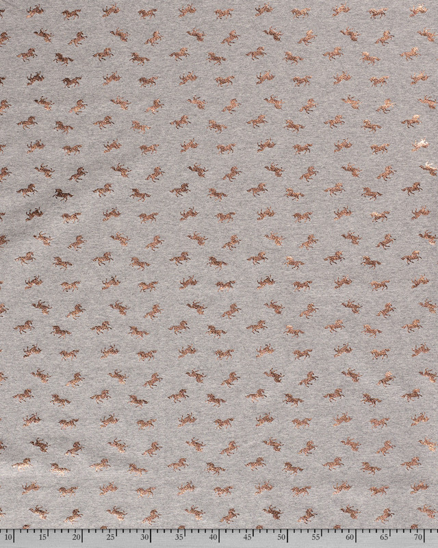 Tissu enfant : Jersey Licorne Pailleté gris - Mercerine