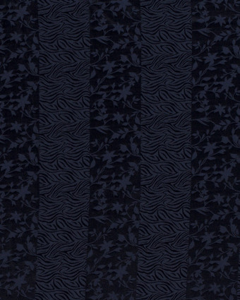 Tissu satin  Fleur Et Zebre marine - Mercerine