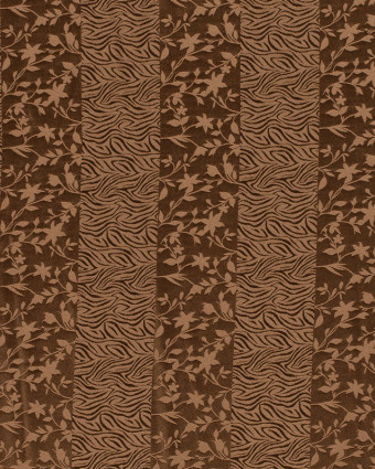 Tissu satin  Fleur Et Zebre cuivre - Mercerine