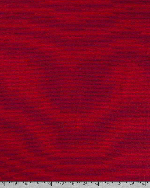 Tissu Jersey Fine Rayure rouge - Mercerine