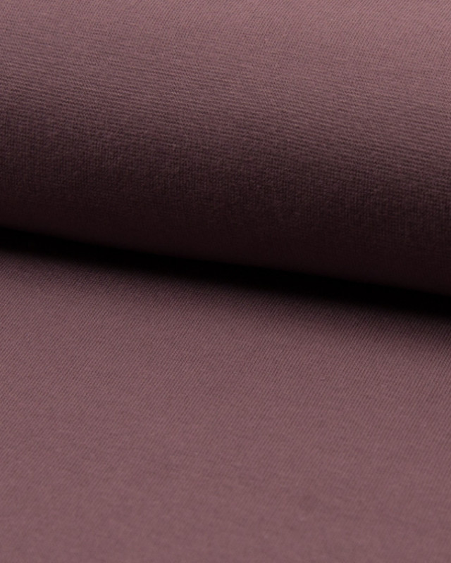 Tissu Bord-côte bio mauve - Mercerine