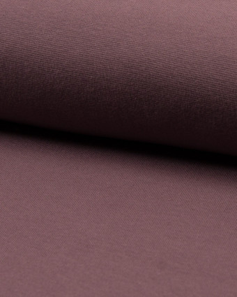 Tissu Bord-côte bio mauve - Mercerine