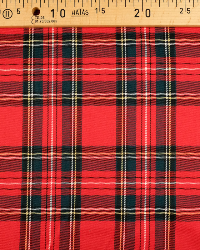  Tissu tartan rouge - 10cm -  Mercerine