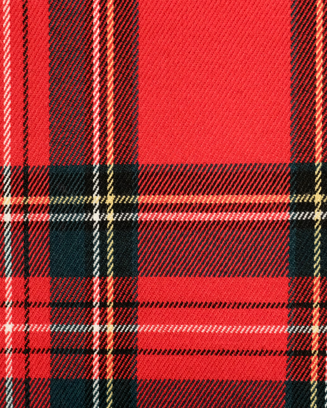  Tissu tartan rouge - 10cm -  Mercerine