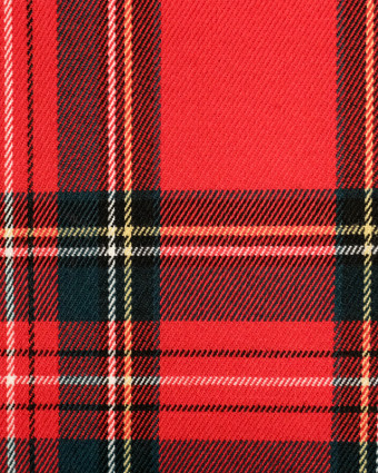  Tissu tartan rouge - 10cm -  Mercerine