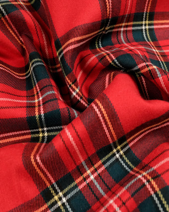 Tissu tartan rougeMercerine