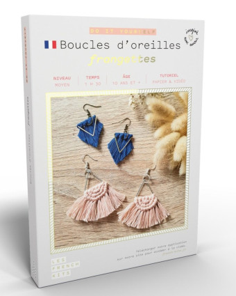 Kit créatif DIY - Boucles d'oreilles - Frangettes - Mercerine