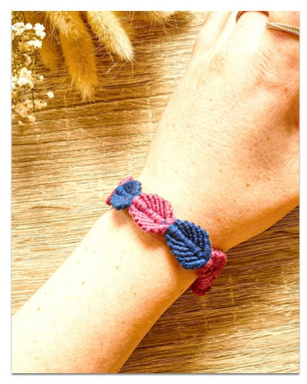 Kit créatif DIY - Bracelet - Jolies feuilles - Mercerine