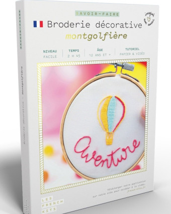 Kit créatif broderie - Montgolfière - Mercerine