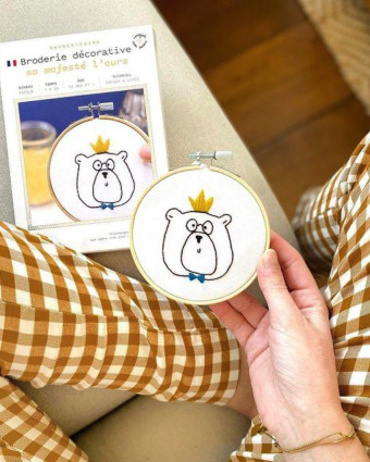 Kit broderie French'Kit - Sa Majesté L’Ours - Mercerine