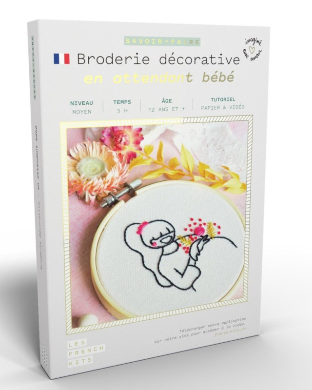 Kit French'Kit créatif broderie - En attendant bébé - Mercerine