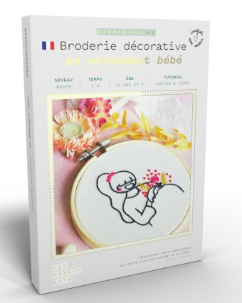 Kit French'Kit créatif broderie - En attendant bébé - Mercerine