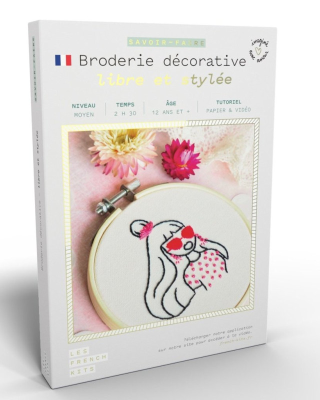 Kit broderie créatif - Libre et stylée - Mercerine