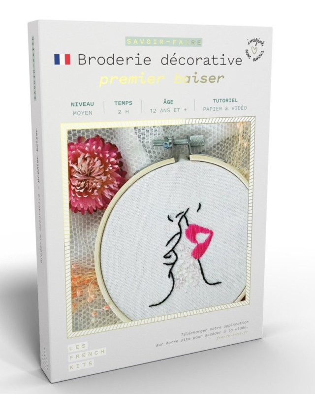 Kit créatif broderie - Premier baiser - Mercerine