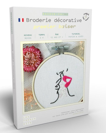 Kit créatif broderie - Premier baiser - Mercerine