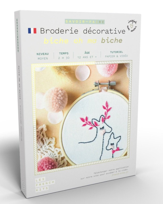 Kit French'Kit créatif broderie - Biche oh ma biche - Mercerine