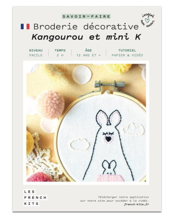Kit broderie - Kangourou et mini K - French'Kits