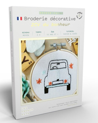 Kit French'Kit créatif broderie - 2CV du bonheur - Mercerine