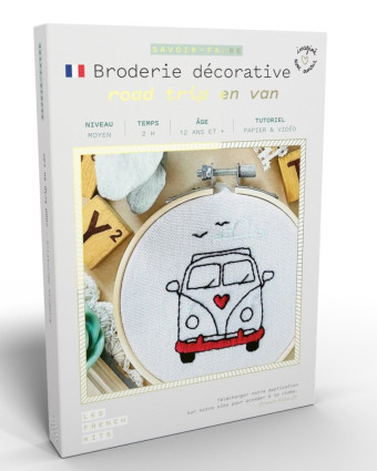 Kit créatif broderie - Road trip en van - Mercerine