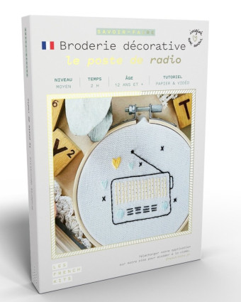 Kit broderie créatif - Le poste de radio - Mercerine