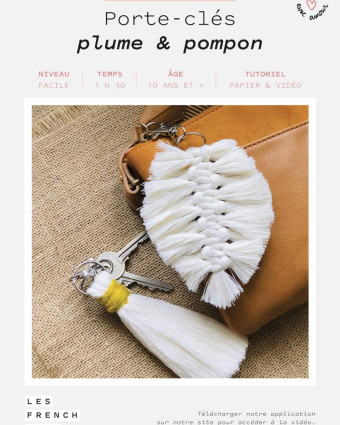 Kit DIY - Porte clés - Plume & Pompon - French'Kits