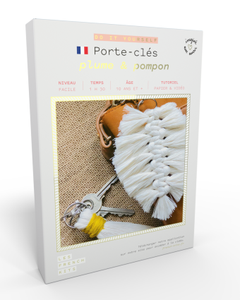 Kit DIYFrench'Kit - Porte clés - Plume & Pompon - Mercerine