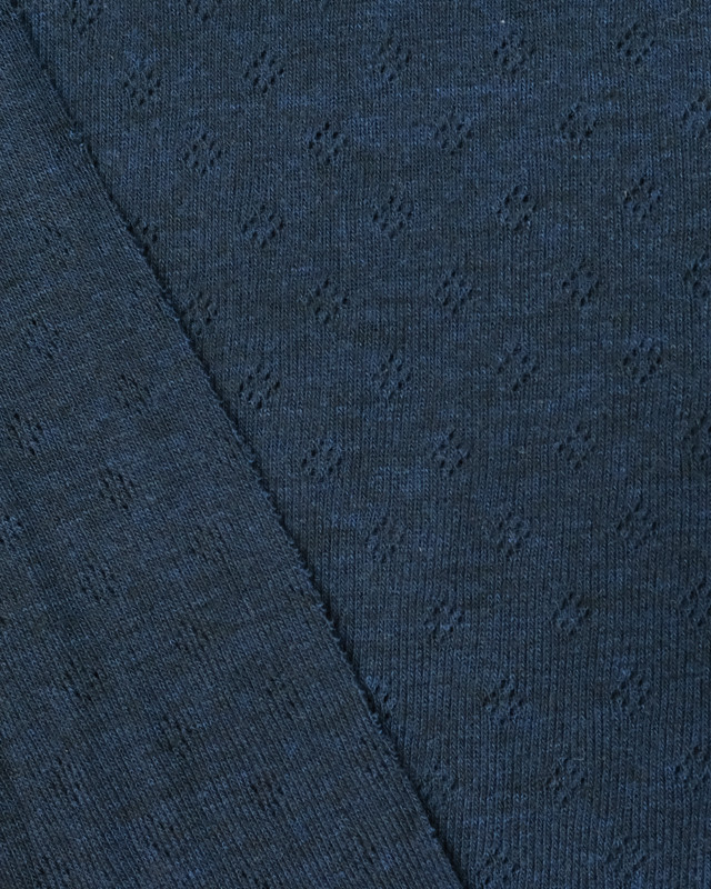 Tissu Jersey 100% coton Oeko-tex bleu marine- Mercerine