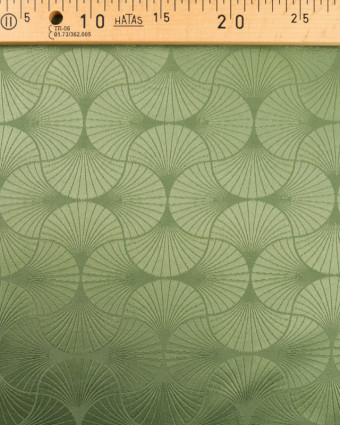 Tissu francais : Jacquard Freda vert - Mercerine