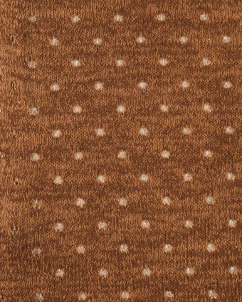 Tissu au mètre : Maille Motif Ajouré Lurex camel - Mercerine