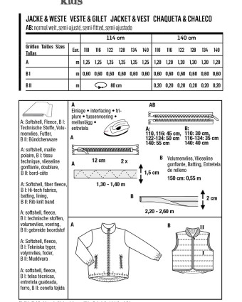 Patron de couture - Burda  9267 - Enfant - Veste