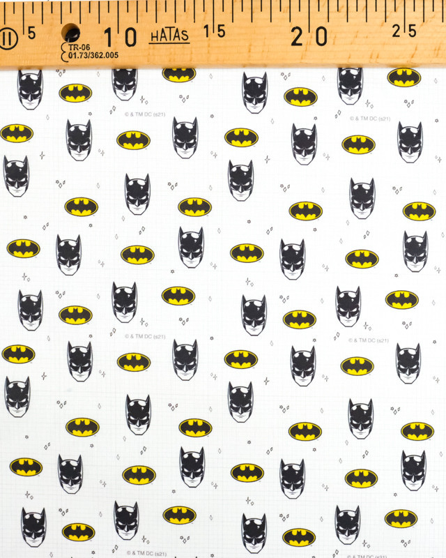 Tissu coton Batman petits carreaux - Mercerine