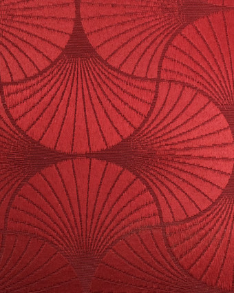 Tissu Jacquard Freda rouge- 10cm -  Mercerine