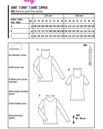 Patron couture - Pull - col roulé - Burda 6056