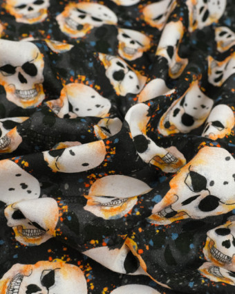 Coton Halloween crânes Bio Oeko-tex